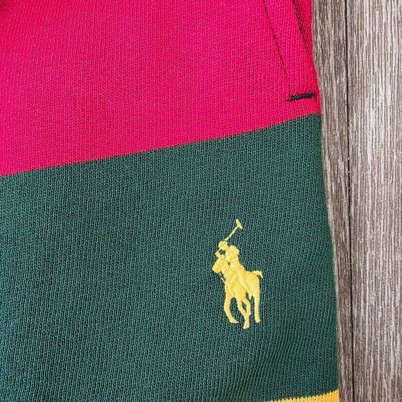 Polo Ralph Lauren Striped Fleece Shorts Multicolor Blue Red Green Yellow Men's S - Picture 11 of 11